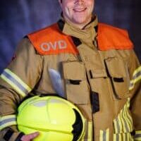 NEDERHEMERT - Brandweerman Lean Remmerde. FOTO LEVIN DEN BOER